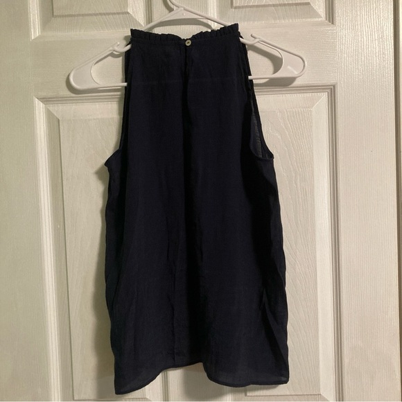 Nanette Lepore sheer navy blue halter top women’s size S - Picture 2 of 10